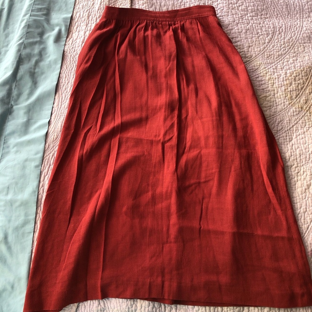 Vintage high rise red skirt